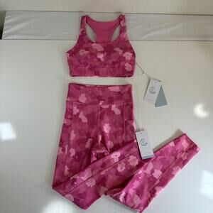 Johnny Was Calme NEW Pink Camo XS Legging Tank Set Women's Athletic Wear Workout